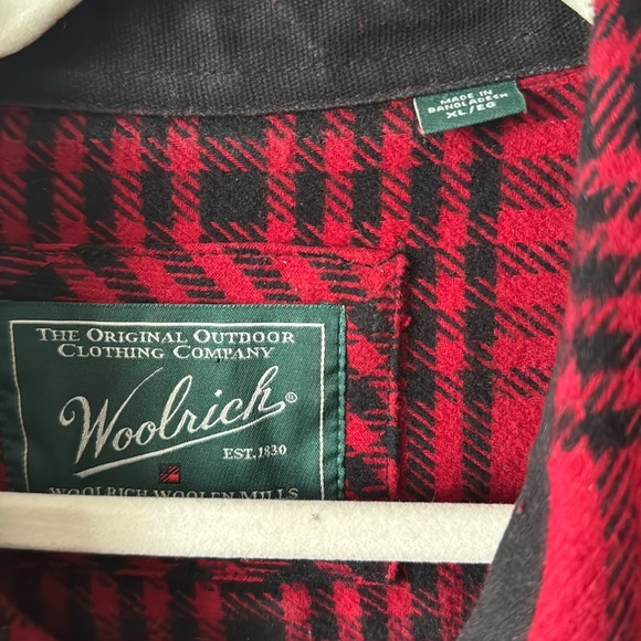 Woolrich Extra Large Men’s Cotton Button Down Long Sleeve Shirt plaid - Picture 2 of 5